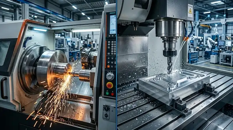 CNC กลึง (Turning) vs มิลลิ่ง (Milling) ต่างกันอย่างไร?